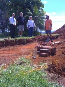 Byron Council officials and OSCA members at the Roundhouse well site